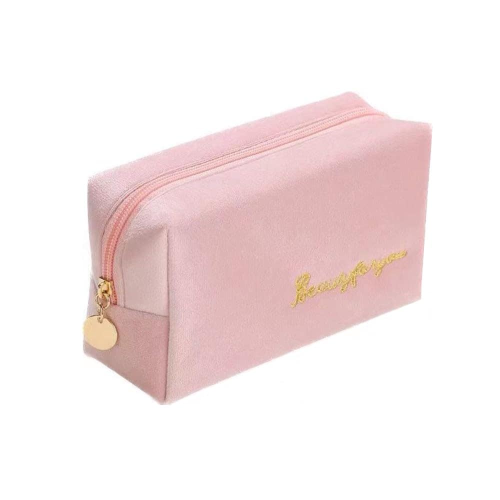 LNTICB Trousse à Maquillage Trousse de Toilette Voyage Velours Pochette de Rangement Cosmétique Accessoire Organisateur Sac à Crayons Multifonctions Portable pour Hommes et Femmes