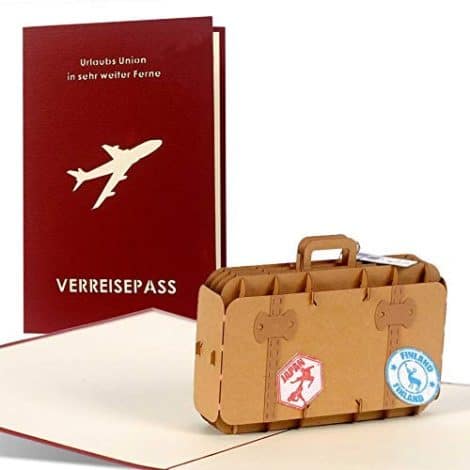 Carte Pop Up Voyage – Carte de vœux 3D pour toutes occasions avec enveloppe. Perfect for travel lovers!