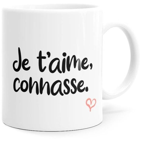 Tasse Luigi Collection avec message drôle “Je t’aime Connasse”. Idée cadeau original pour vos proches. Parfait pour toutes occasions.