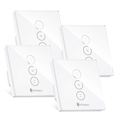 4 Packs de Commutateurs Volet Roulant Connectés WiFi Etersky, Compatible avec Alexa, Google Home, Timer, LED éteignable.