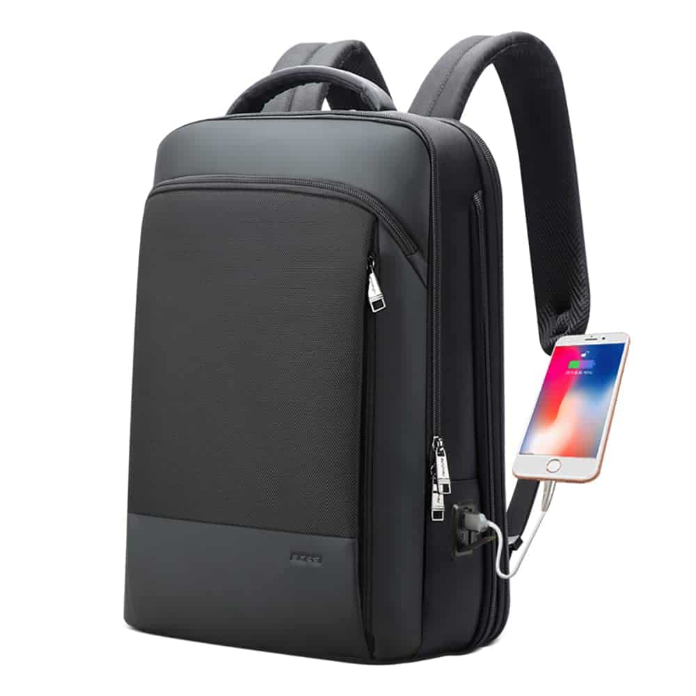 BOPAI Sac à Dos Homme pour Ordinateur Portable 15,6 Pouces, Antivol Imperméable Expansible USB Sac Grande Capacité pour Voyage, affaires, Travail