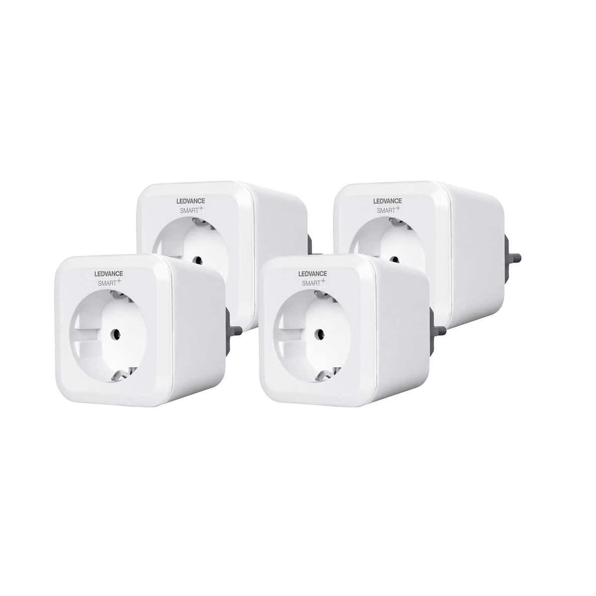 LEDVANCE Prise intelligente avec technologie Bluetooth, pour contrôler les appareils conventionnels dans la maison intelligente, contrôlable avec Google, Alexa et Apple HomeKit, SMART+ PLUG, pack de 4