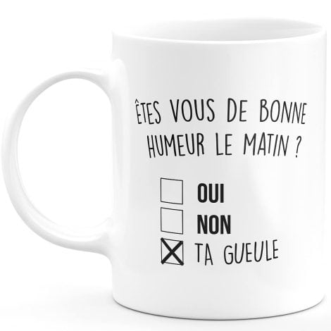 Tasse “Joyeux visage” – Cadeau pour collègue en retraite – Idée cadeau original pour femme – Tasse pour couple à la Saint-Valentin – Gadget geek pour homme – Parfait pour l’anniversaire de sœur ou meilleure amie.