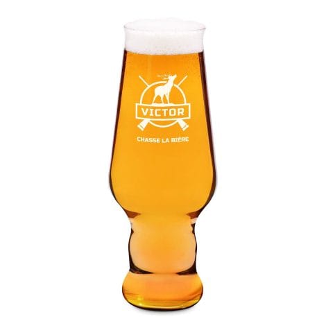 Maverton Chope à Bière Personnalisée 0,4 l – Verre de qualité supérieure gravé – Cadeau anniversaire homme – Chasse.