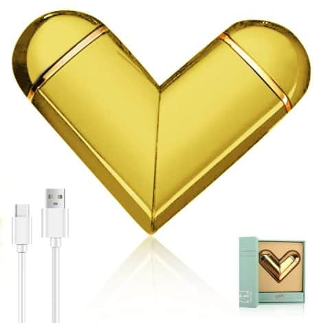 Briquet électrique LOMUG: un cadeau de Saint-Valentin rechargeable USB, coupe-vent, pliable et avec projection “I love you” pour homme ou papa.