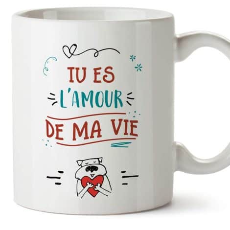 MUGFFINS Tasse de la Saint-Valentin (Je t’aime) – tu ES mon amour – Cadeau romantique pour amoureux/copain.