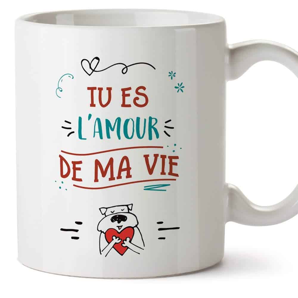 MUGFFINS Mug/Tasse Saint Valentin (Je t'aime) - tu ES l'amour de ma Vie - Idées Cadeaux Romantique pour Amoureux/Petits Amis/Copains