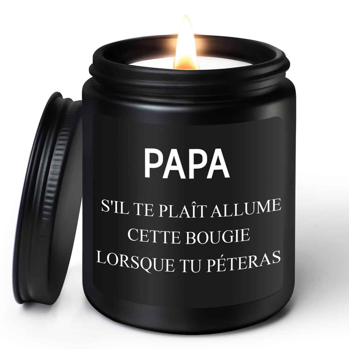 Coldbling Idees Cadeau Papa Anniversaire Homme Pere Original - Bougie Parfumées Drole Fête des Pères Noël, Personnalisé Bougie au Bois de Santal