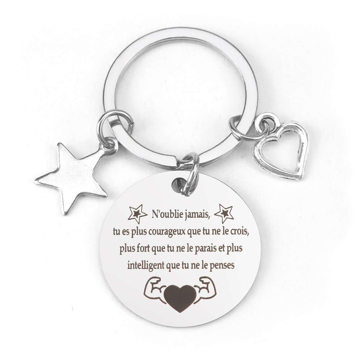 ZKIUOA Porte Clef Homme Femme Cadeau Amie Cadeau Homme Original Cadeau Anniversaire Femme Cadeau Collègue Meilleure Amie Cadeau Fille Fils Copain Copine Frere Collegue Porte-Clés Pour Inspiration Encourage