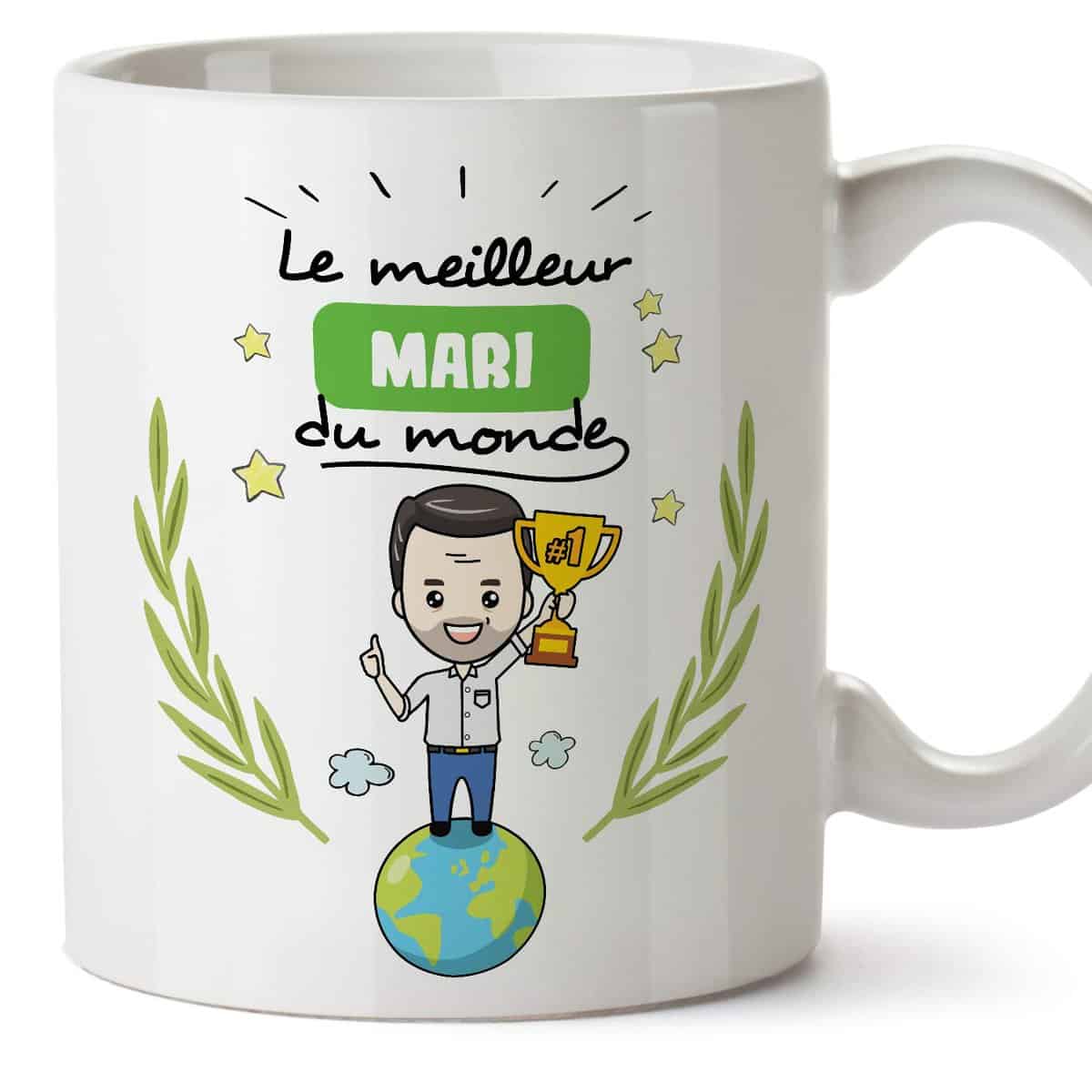 MUGFFINS Mug/Tasse Mari -Famille Monde -Idées Cadeaux Drôles -Tasses de Café/Thé