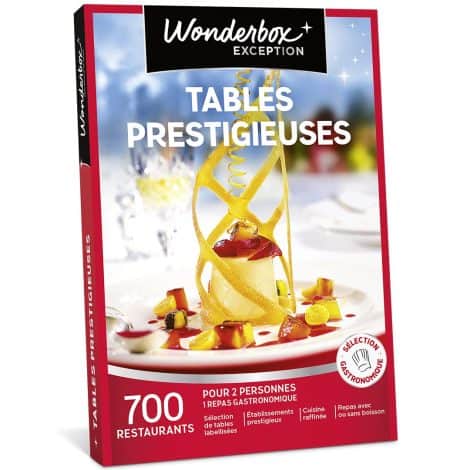 Wonderbox – Coffret cadeau – TABLES D’EXCEPTION – 700 tables hautement recommandées, gastronomie délicate.