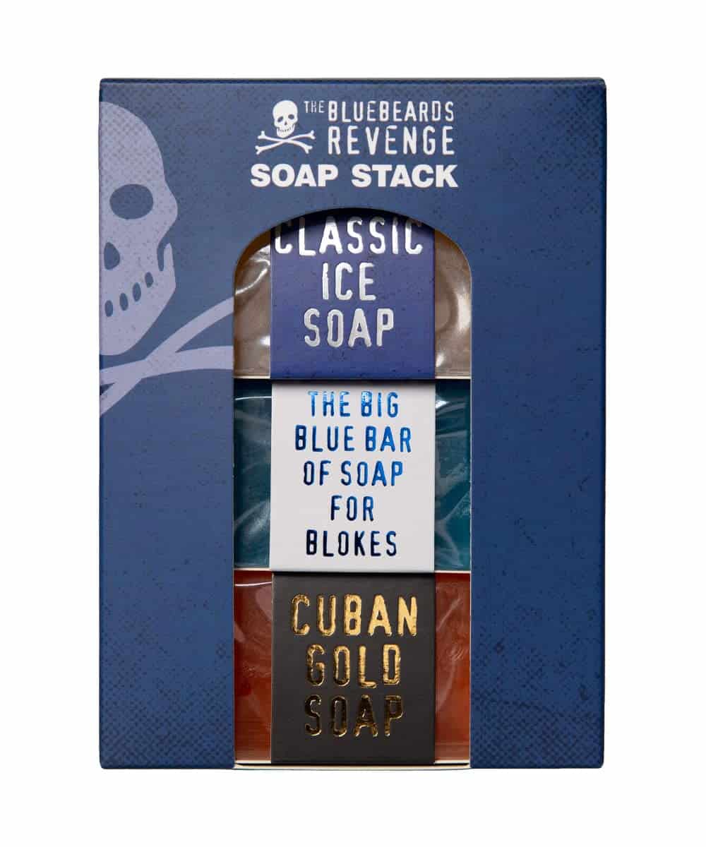 The Bluebeards Revenge, Soap Stack Gift Set For Men, For Hands and Body, Includes Big Blue, Cuban Gold And Classic Ice Soap