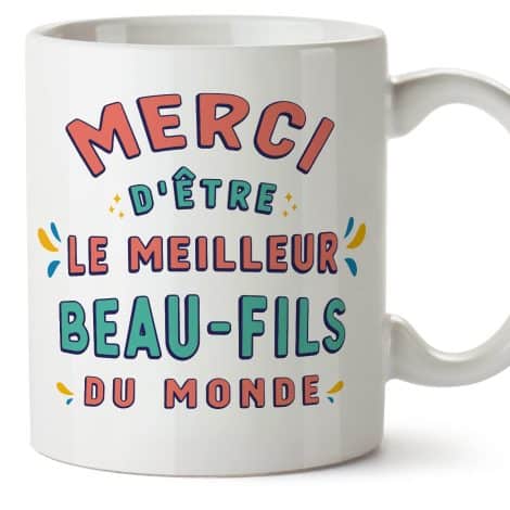 Tasses MUGFFINS pour BEAU-FILS/GENDRE – Cadeau original pour le meilleur beau-fils – En Français – 11 oz / 330 ml