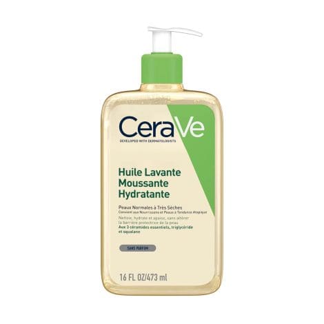 CeraVe Huile de douche nourrissante à l’acide hyaluronique | 473ml | Pour peaux sèches et sensibles.