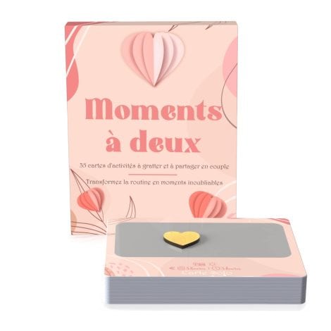 Instant à deux : Cartes à gratter pour Couples | Expériences uniques | Prêts à relever les défis à deux ? Cadeau idéal homme/femme.