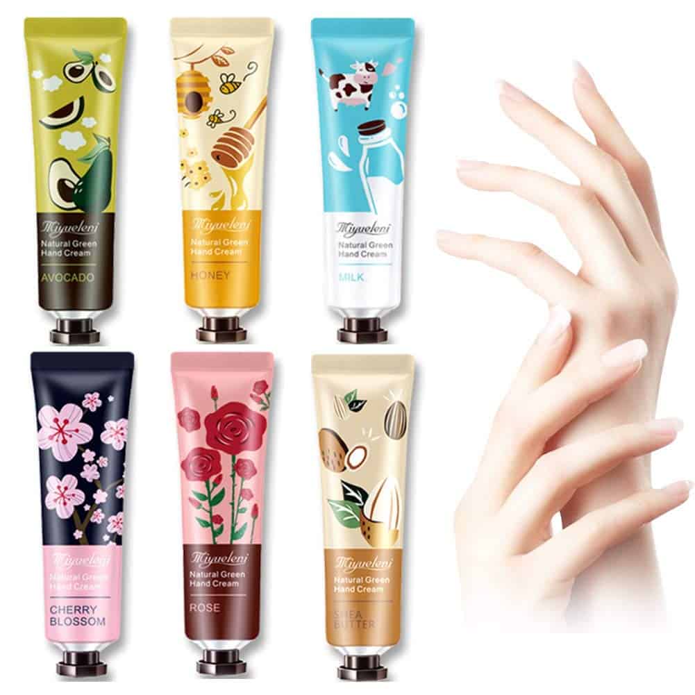 Butyeak Coffret Cadeau Crème pour les Mains Hydratant, Ensemble de Crème pour les Mains, Coffret Cadeau Crème pour les Mains, Crème pour les Mains Format Voyage, Cadeaux de Vacances pour Femmes - 6 * 30 g