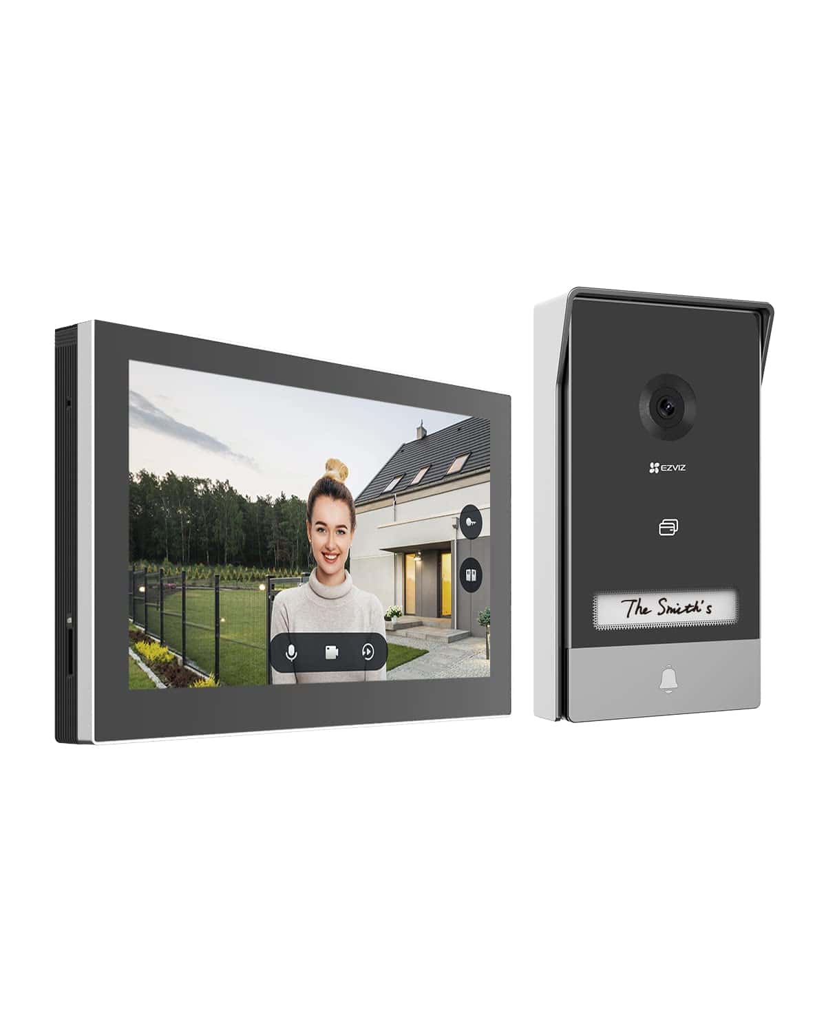 EZVIZ HP7 2K Visiophone Connecté Interphone Video, écran Tactile 7", Unlock à Distance, Contrôle d'accès RFID, 2 Fils, Détection Humaine, Audio Bidirectionnel, Vision Nocturne étanche WiFi bi-Bande