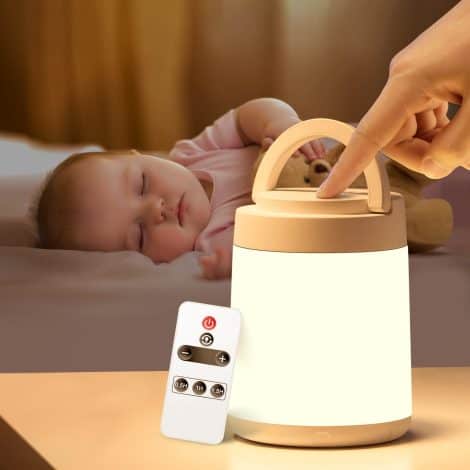 Lampe de nuit pour bébé et enfant, multicolore, rechargeable avec télécommande, lampe de chevet, cadeau idéal.