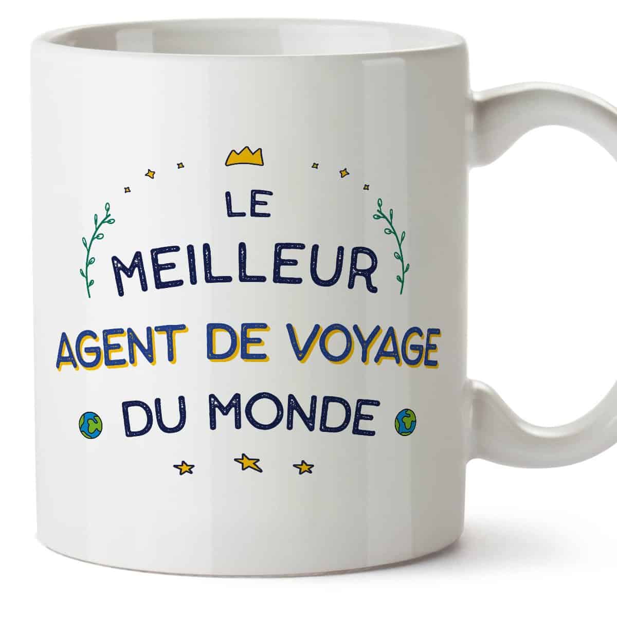 MUGFFINS Tasses pour AGENT DE VOYAGE - En Français - Cadeau original pour AGENT DE VOYAGE homme - Meilleur du Monde - 11 oz / 330 ml