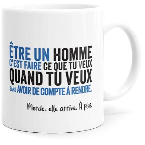 Tasse humoristique de la collection Luigi avec un message drôle pour offrir aux amis, couples, collègues, frères, sœurs pour leur anniversaire, Noël ou la Saint-Valentin. Commencez la journée avec le sourire !