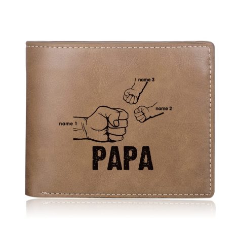 Jeweidea Portefeuille Homme Personnalisé avec Photo, Cuir Gravé et Porte Carte Bancaire – Cadeau Fête des Pères.