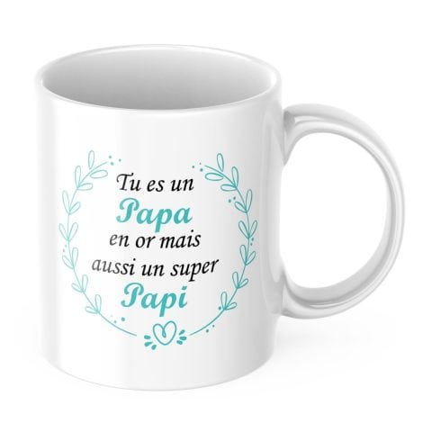 Tasse spéciale Meilleur Papi, cadeau idéal pour les parents, futur grand-père, daron, mug annonçant la grossesse, idée originale de cadeau pour bébé fille ou garçon.