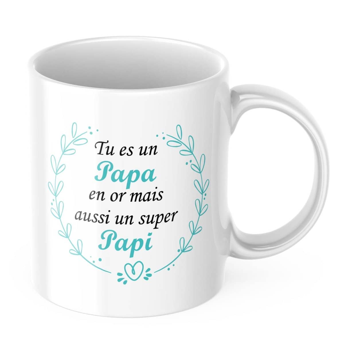 SCOLLIA Tasse Meilleure Papi, Idee Cadeaux Parents, Futur Grand-père, grand-papa, Daron, Mug Annonce Grossesse, Idée Original Cadeau Naissance Bébé Fille Garçon.