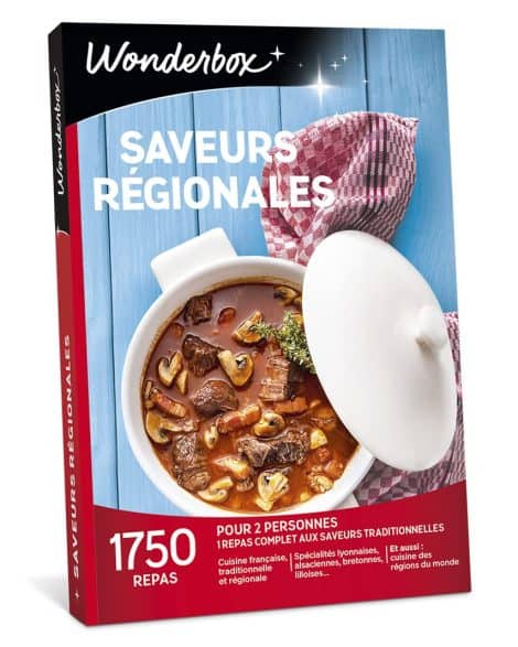 Wonderbox – Coffret Cadeau – Cuisine Gourmande – Plats Régionaux – 1 Repas Traditionnel Complet.