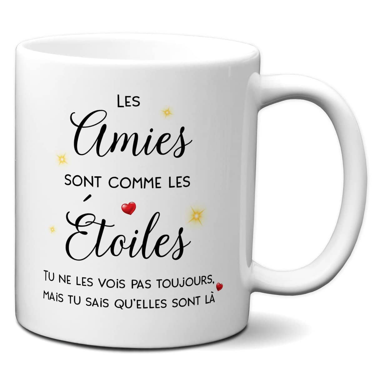 Tasse-Mug Meilleure Amie Cadeau Copine-Les Amies sont comme les Étoiles- Idée Original Anniversaire Femme, Céramique