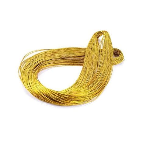 Fil d’or 100M jijAcraft pour bijoux, déco Noël, emballage, loisirs créatifs (sans élasticité).