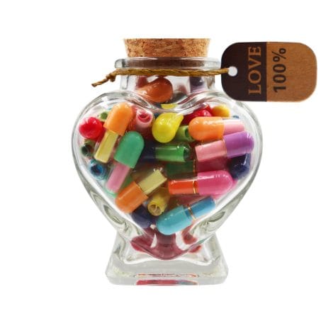 50 capsules avec des lettres pour un message d’amour, cadeau DIY pour anniversaire, Noël et Saint Valentin.