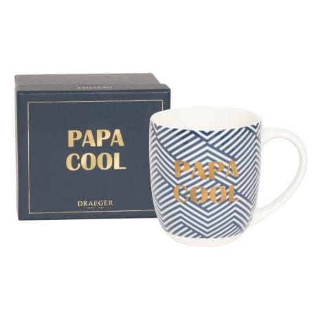 DRAEGER PARIS | Tasse en céramique bleue “Cool Dad” | Cadeau pour homme, papa super, meilleur papa | Tasse originale avec boîte-cadeau.