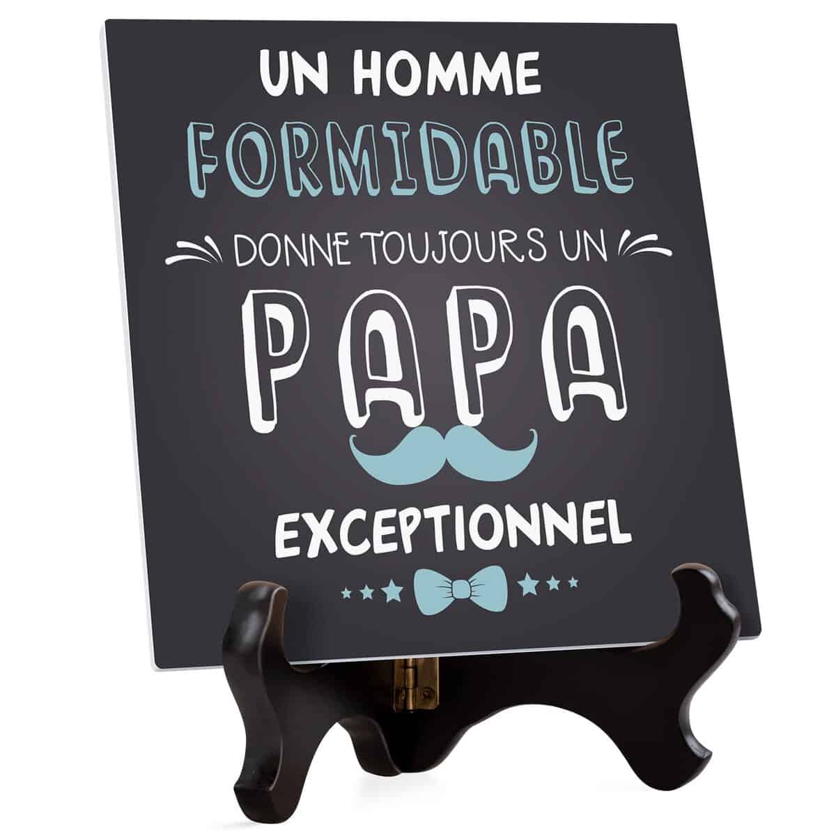 Vetbuosa Cadeau Homme Papa Plaque, Cadeau Anniversaire Papa la Part de sa Fille Fils, Cadeau Futur Papa de Bébé Fille, Beaux Cadeau Papa pour Anniversaire, Noël, Thanksgiving, Je t'aime Cadeau Homme Papa