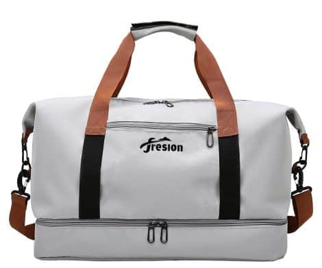 Sac de sport et voyage Mupack Fresion pour homme et femme, avec compartiments à chaussures et humide, grand, gris.