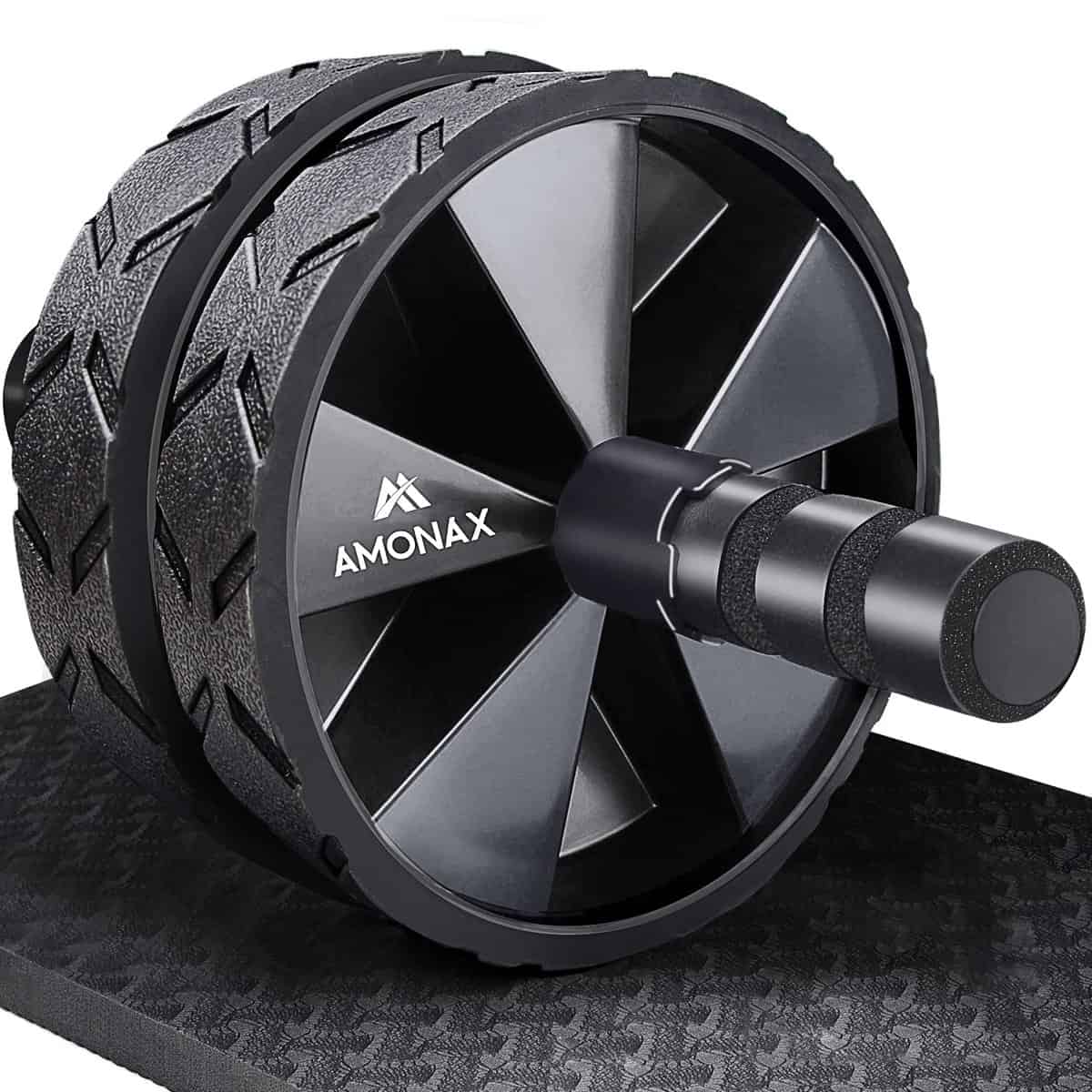 Amonax Roue Abdominale Convertible, Ab Roller Wheel, Roulette Abdominaux Exercice pour Abdominaux, Roue de Fitness pour Musculation Sport Maison Materiel pour Homme Femme