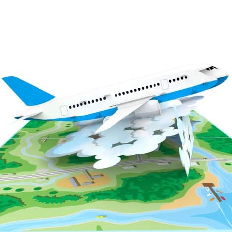 Carte cadeau 3D MOKIO® pour un vol, un voyage ou des vacances en avion.