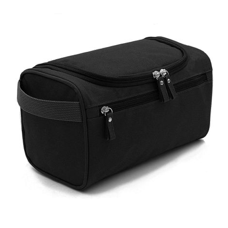 Trousse de toilette pour homme, AOBETAK : Grand sac de maquillage imperméable suspendu, idéal pour voyager. (Noir)