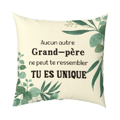 Housse de coussin unique pour célébrer la fête des pères et l’anniversaire du grand-père, décoration originale.