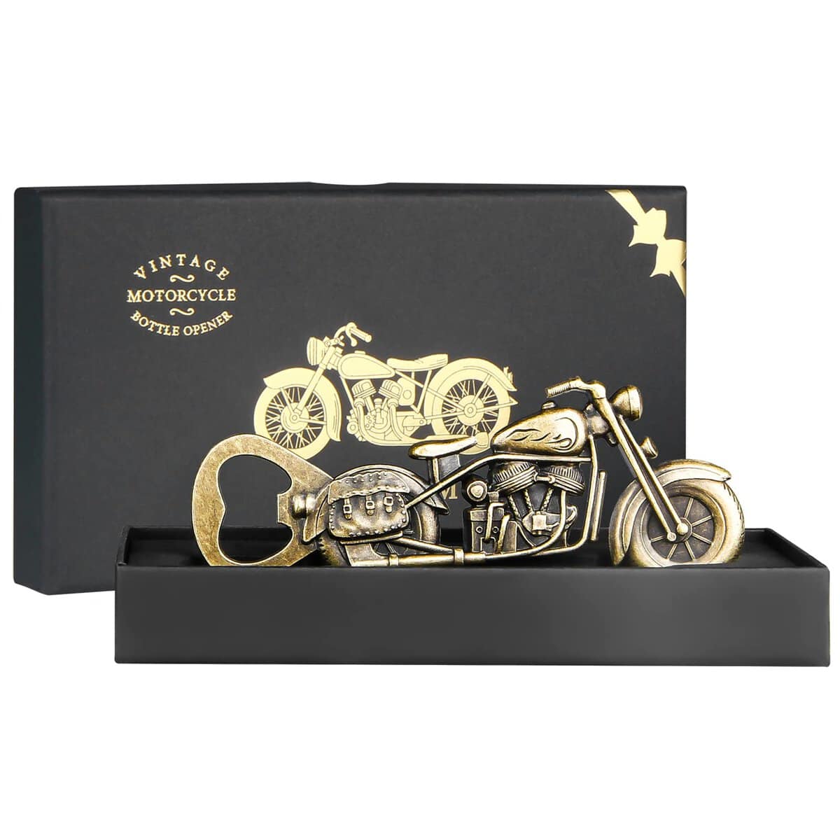 Décapsuleurs Bière Moto Rétro, WZLEMOM Décapsuleur de bière, Avec 10 autocollants pour les fans de moto et 1 carte de vœux,Cadeaux d'anniversaire de la Saint-Valentin des Pères pour Hommes