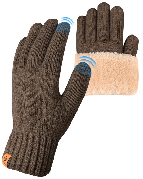 Gants hivernaux chauds et extensibles avec doublure en polaire, écran tactile, pour sport et plein air, pour les femmes et les hommes.