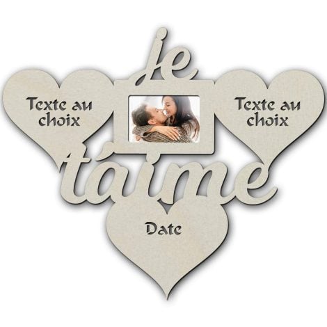 Cadre photo mural romantique avec lumière LED – Cadeau unique personnalisé pour les couples, mari, femme, petit ami, petite amie.