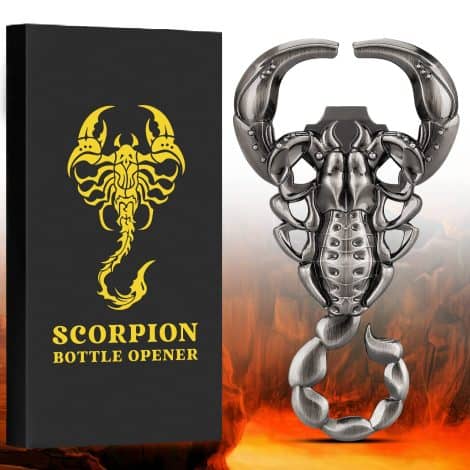 Décapsuleur de Bière Scorpion, Cadeau Original Homme/Femme pour Anniversaire, Fête des Pères et Noël.