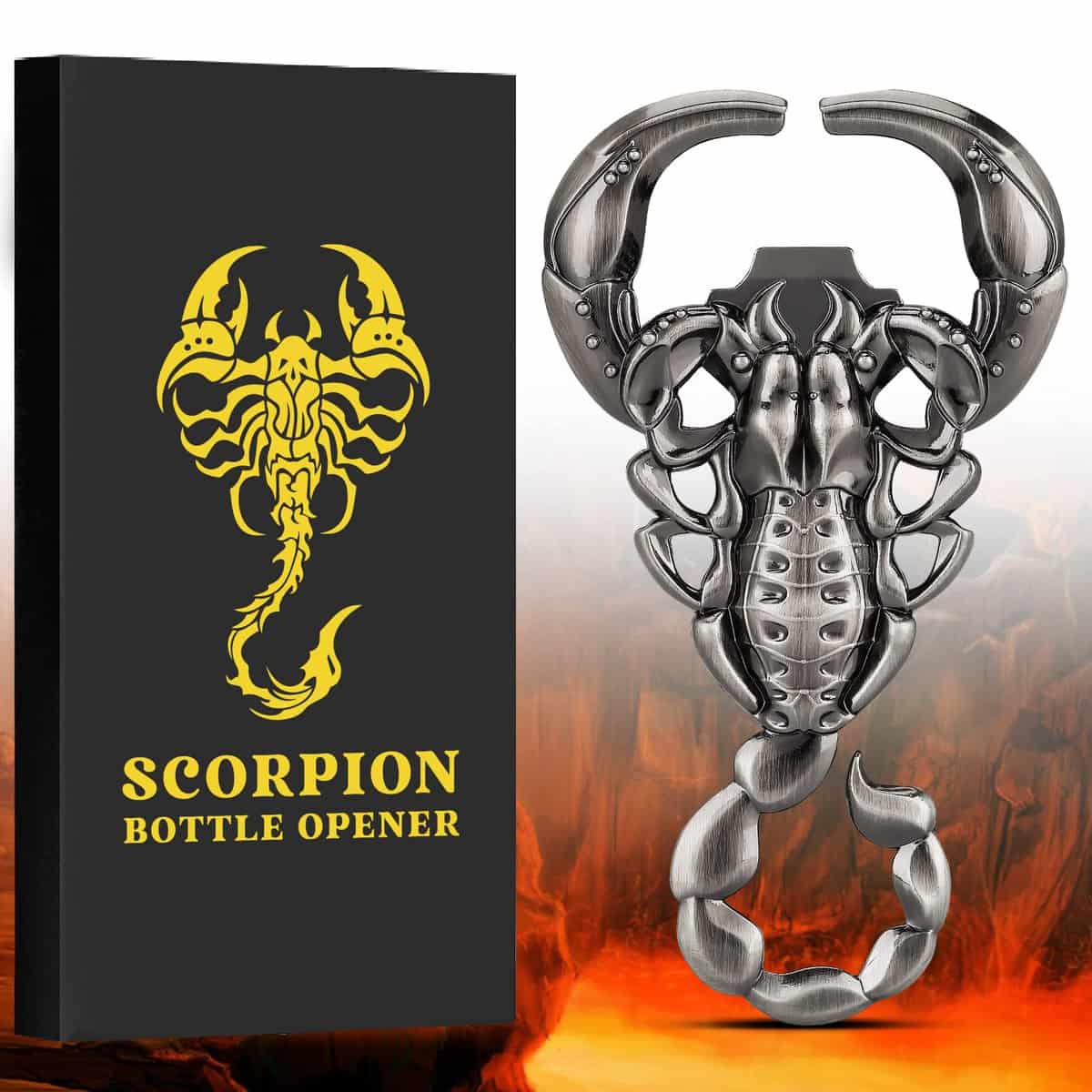 LULLEA Décapsuleur de Bière de Scorpion, Cadeau Homme, Idee Cadeau Anniversaire Homme Femme, Cadeau Homme/Femme Original, Cadeau Fête des Pères, Cadeau Noël pour Lui Papa Mari Grand-Père Petit Ami