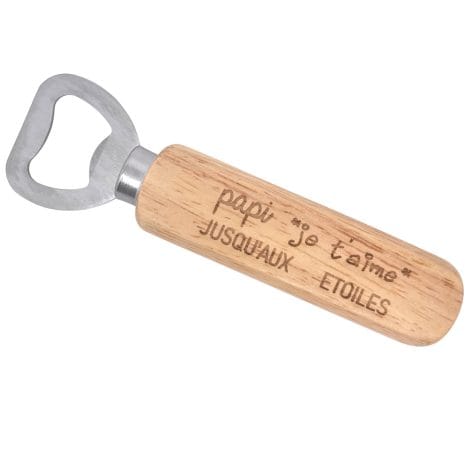 Décapsuleur ERNESTINE – Porte-clés personnalisable pour papa et grand-père – Idée cadeau fête des pères, grands-pères et anniversaire.