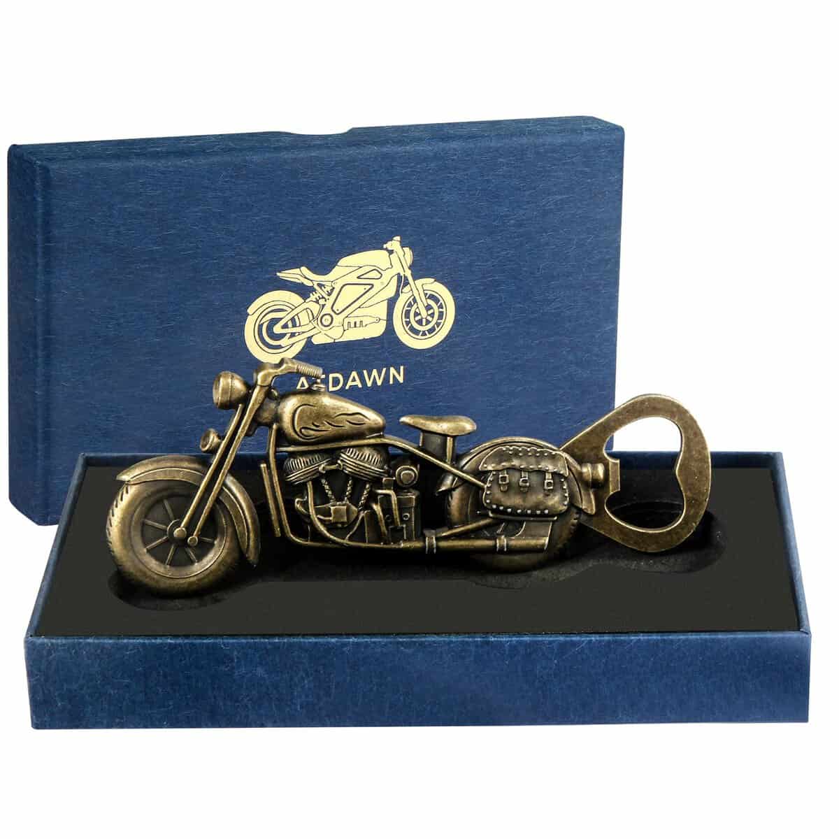 ATDAWN Cadeaux uniques de bière de moto pour hommes Ouvre-bouteille de moto vintage, cadeau de moto pour homme, anniversaire cadeau de Noël pour lui papa mari grandpère (Avec Boîte & Carte Cadeau)