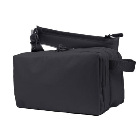 Gravel Explorer MAX Trousse de toilette de voyage étanche à suspendre pour homme et femme, noir, 10 x 7 x 3 pouces. Lavabo de voyage imperméable à accrocher, mixte.