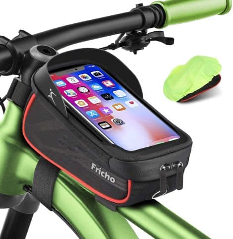 Sacoche vélo support téléphone 6.5″ originale, accessoire VTT insolite et utile, idée cadeau anniversaire personnalisée pour papa ou mari, cadeau ado garçon.