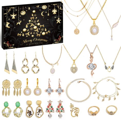 Calendrier de l’avent bijoux femme iZoeL 2023 : Offrez des cadeaux chaque jour pour Mère, Épouse, Petite Amie, Fille.