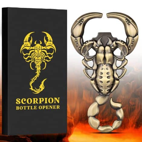 Cadeau original pour homme/femme : Décapsuleur de bière Scorpion LULLEA. Idée cadeau pour anniversaire, Fête des Pères et Noël !