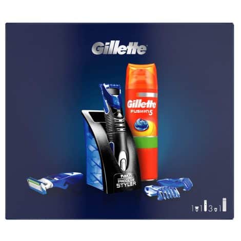 Ensemble polyvalent Gillette pour homme avec tondeuse Styler + Gel à raser Gillette Fusion5 Ultra Sensitive 200 ml.